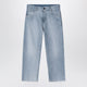 Golden Goose Medium Blue Jeans With Logo Embroidery