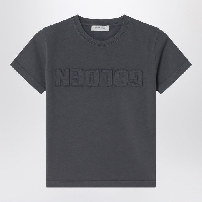 Golden Goose Anthracite Grey T-Shirt With Logo