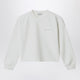 Golden Goose White Cotton Sweatshirt With Rhinestones