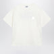 Golden Goose White Cotton T-Shirt With Logo Print