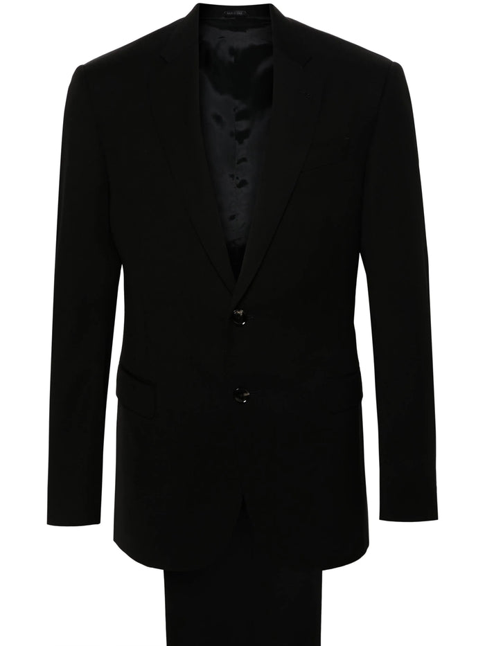 Giorgio Armani Black Wool Suit