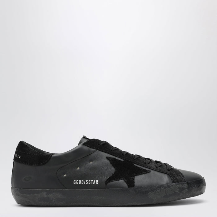 Golden Goose Black Super-Star Sneakers In Leather And Suede