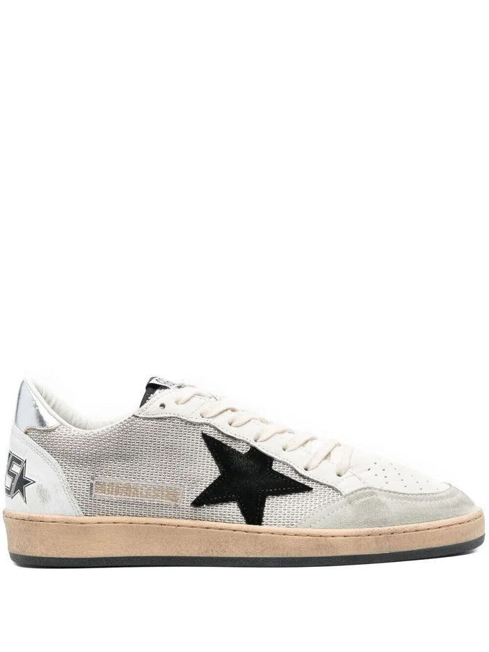 Golden Goose "Ball Star" Net Upper Suede Star Laminated Heel Crack Spur