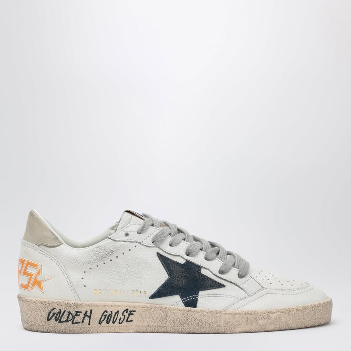 Golden Goose Ball Star Sneakers In White/Blue/Ice