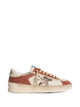 Golden Goose White Tan Leather Flat Shoes
