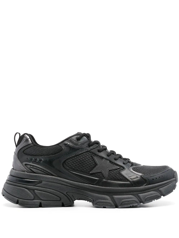 Golden Goose Leather And Mesh Lightstar Sneakers