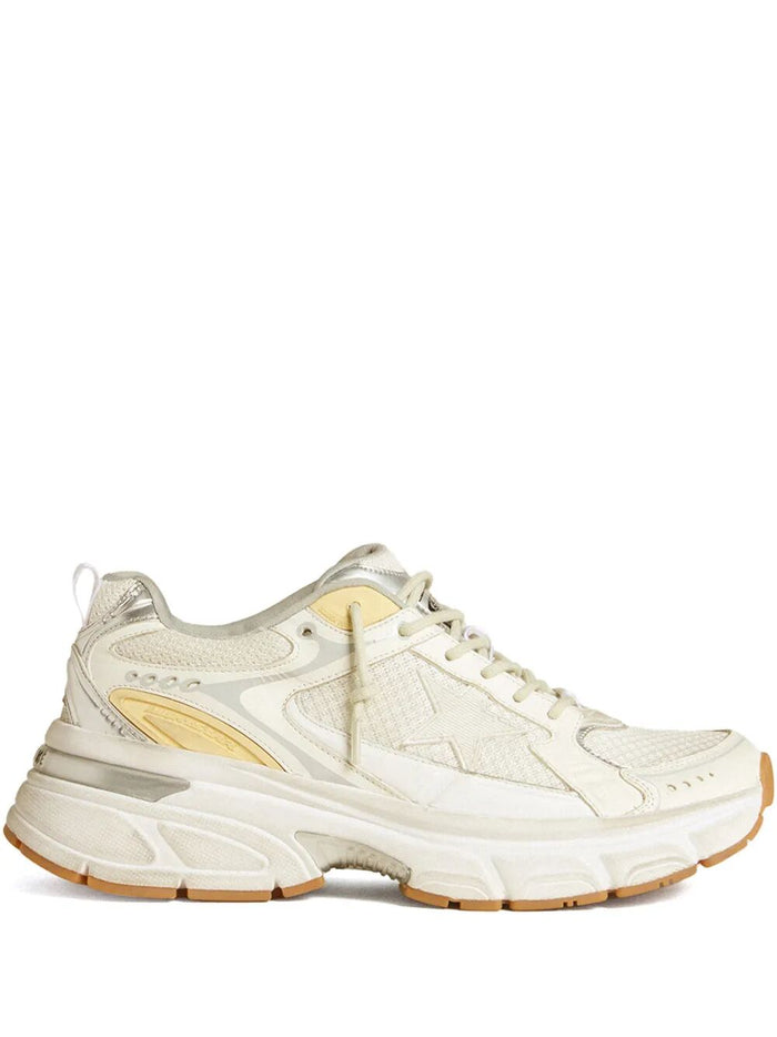 Golden Goose "Lightstar" Leather Net And Suede Upper Tpu Star Net Heel And Spur Sneakers