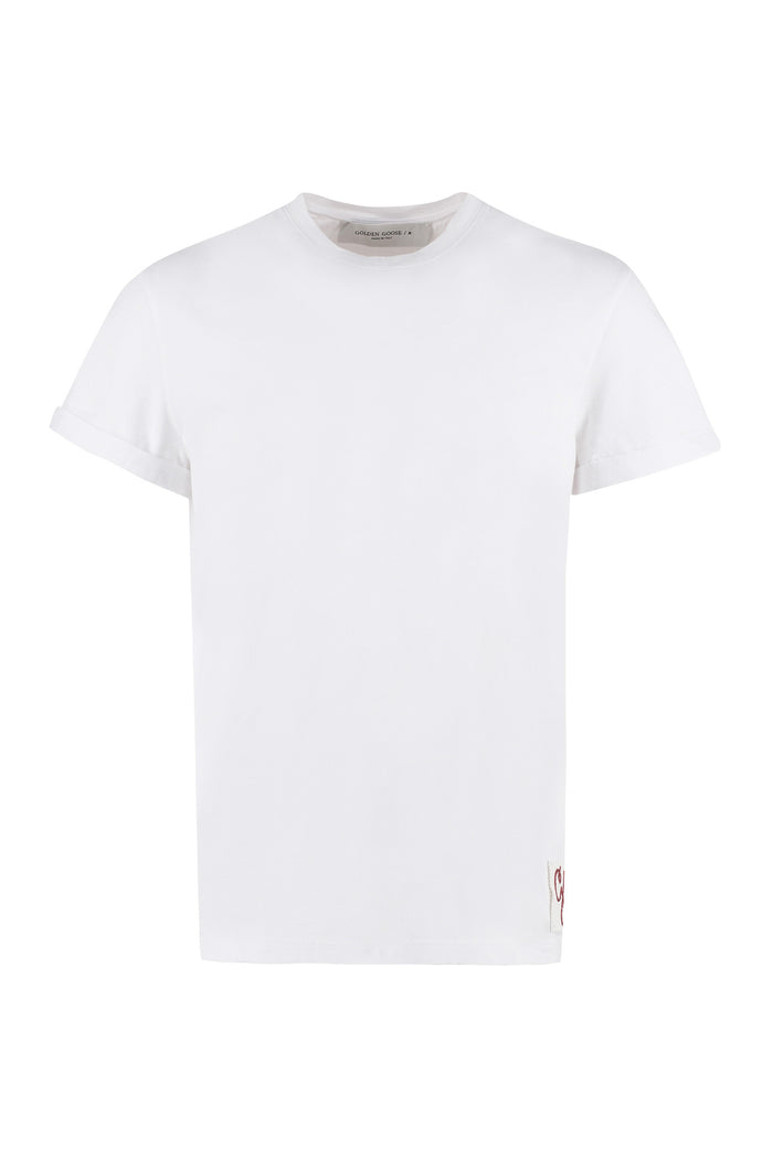 Golden Goose Golden Goose White Distressed Cotton T-Shirt