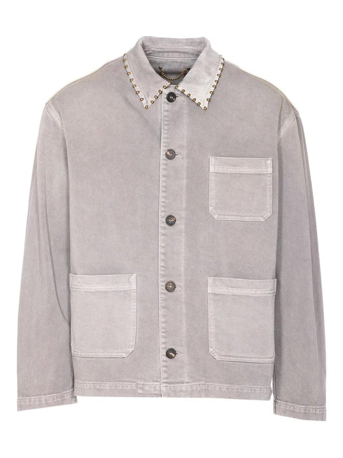 Golden Goose Denim Shirt With Stud Embellishments