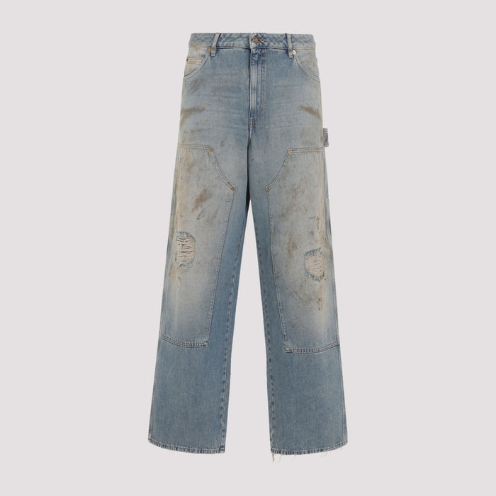 Golden Goose Destroyed Denim Cotton Jeans