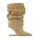Balmain No Wedge Boots -  - Leather - Beige