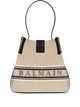 Balmain Release Canvas And Leather Bucket Bag