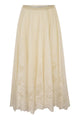 Fabiana Filippi Flared Lace Skirt With Foliage Embroidery