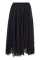 Fabiana Filippi Flared Lace Skirt With Foliage Embroidery