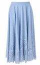 Fabiana Filippi Sky Blue Floral Lace Skirt
