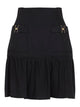 Elisabetta Franchi Linen Blend Skirt With Jewel Details