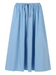 Marni Light Blue Drawstring Cotton Midi Skirt