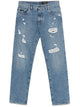 Dolce & Gabbana Classic Five-Pocket Cotton Jeans With Abrasions