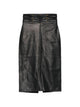 Elisabetta Franchi Leather Midi Skirt