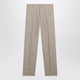 Dolce & Gabbana Classic Linen Twill Trousers In Beige/White Mélange