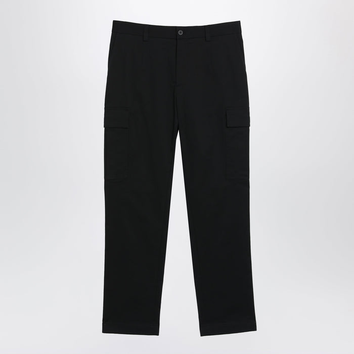 Dolce&Gabbana Black Cotton Gabardine Cargo Trousers