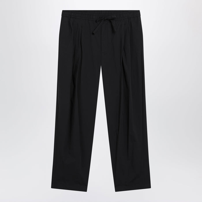 Dolce&Gabbana Classic Cotton Poplin Trousers In Black