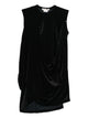 Comme Des Garçons Black Sleeveless Draped Detail Asymmetric Hem T-Shirt