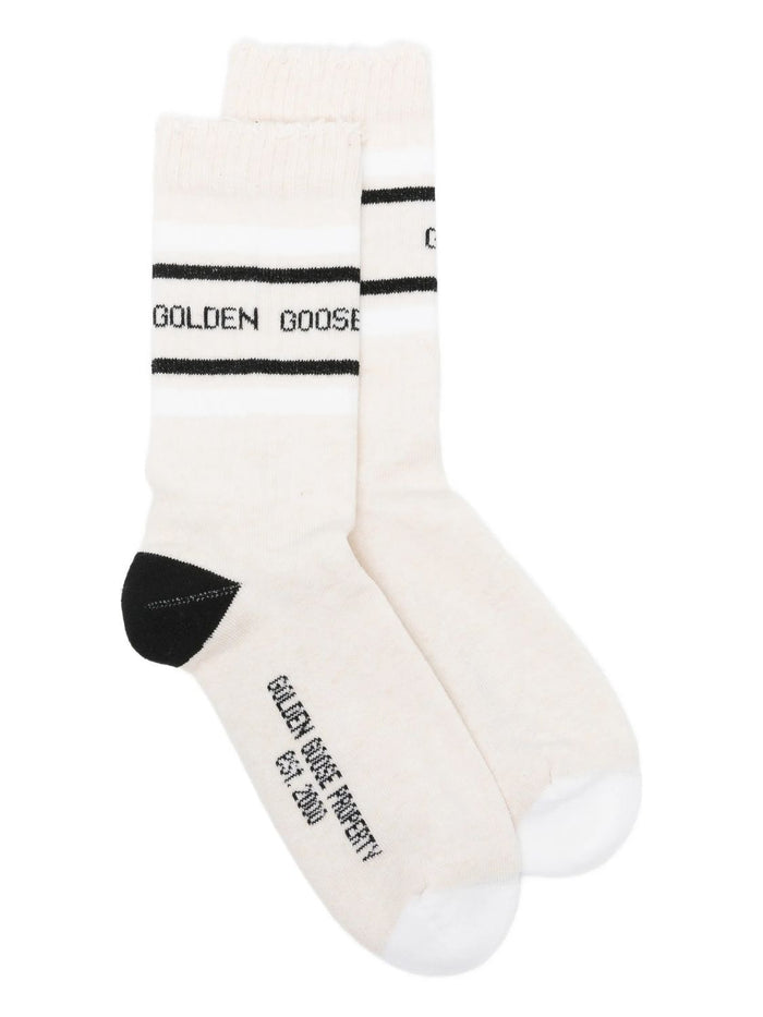 Golden Goose Golden Goose Stripes Logo Socks