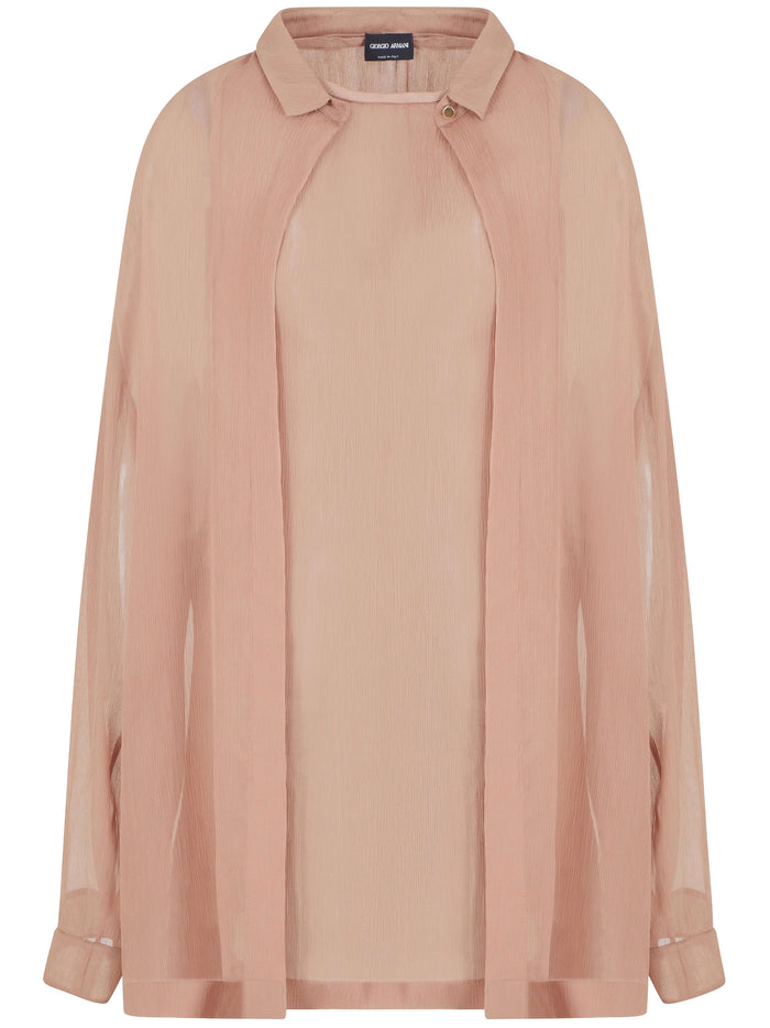 Giorgio Armani Wide Pink Silk Shirt