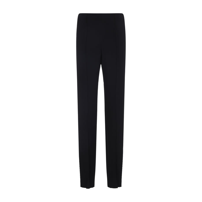 Giorgio Armani Straight Black Viscose Trousers