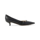 Giorgio Armani Black Leather Court Decollete