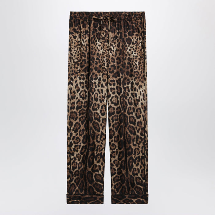 Dolce & Gabbana Leopardprint Silk Mikado Pyjama Trousers