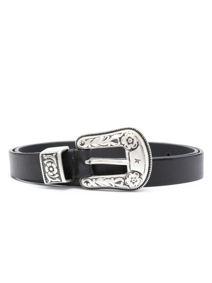 Golden Goose Black Leather Belt