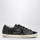 Golden Goose Super-Star Black Low Trainer With Rhinestones