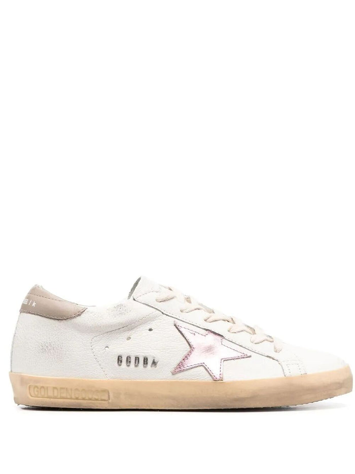 Golden Goose "Super Star" Nappa Upper Laminated Star Leather Heel Metal Lettering