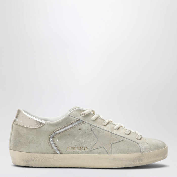 Golden Goose Super-Star Beige/Platinum Suede Sneakers