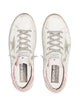 Golden Goose "Super Star" Leather Upper And Heel Suede Star And Spur Cream Sole Sneakers