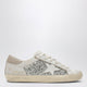 Golden Goose White/Platinum Glitter Super-Star Sneakers