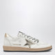 Golden Goose Ball Star Sneakers In Milk White/Gold With Vintage Effect