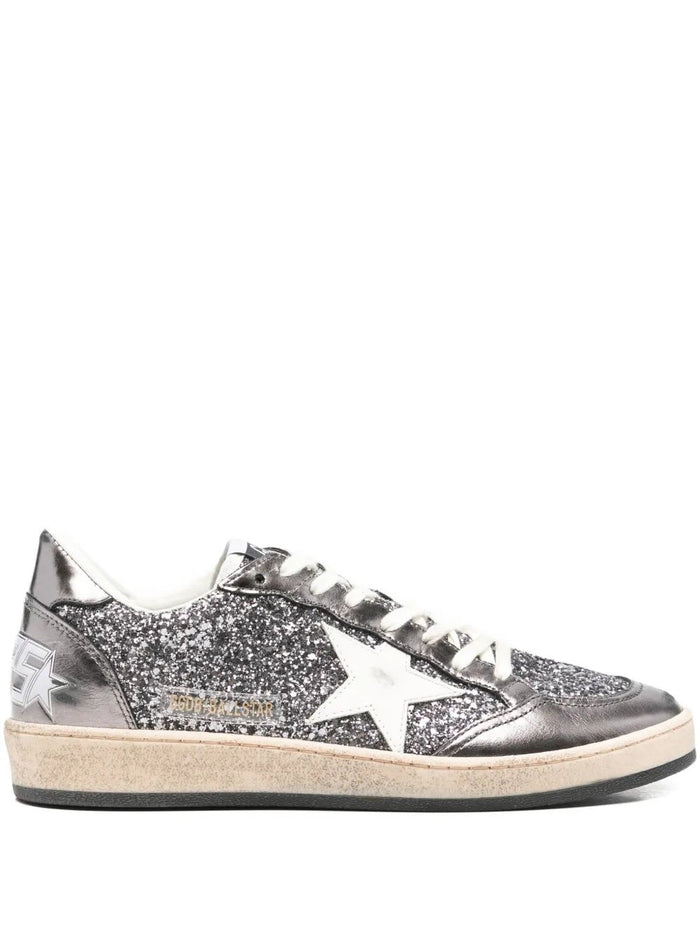 Golden Goose Grey Metallic Mauve Ballstar Sneaker