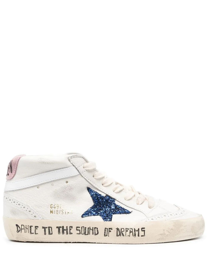 Golden Goose Mid Star Nappa Leather Upper Glitte