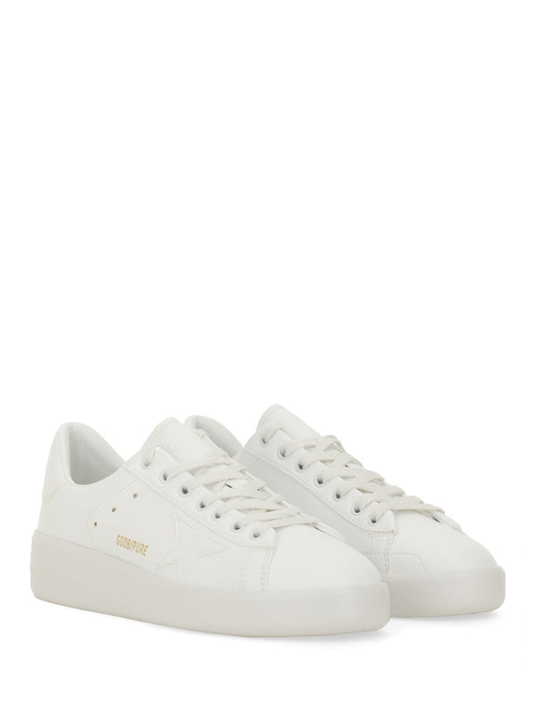 Golden Goose Purestar Vegan Sneakers With White Star And Heel Tab