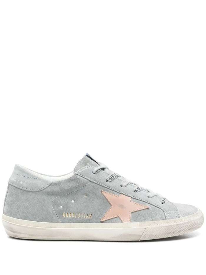 Golden Goose Super Star Suede Upper And Heel Lea