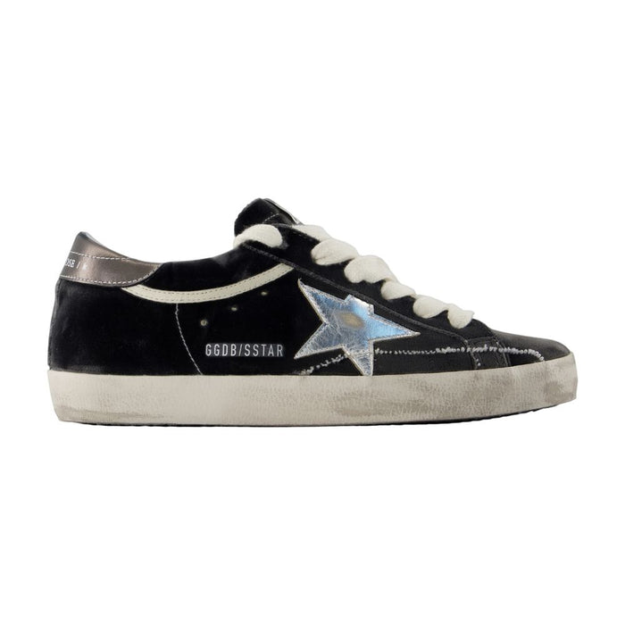 Golden Goose Dark Grey Silver Velvet Star