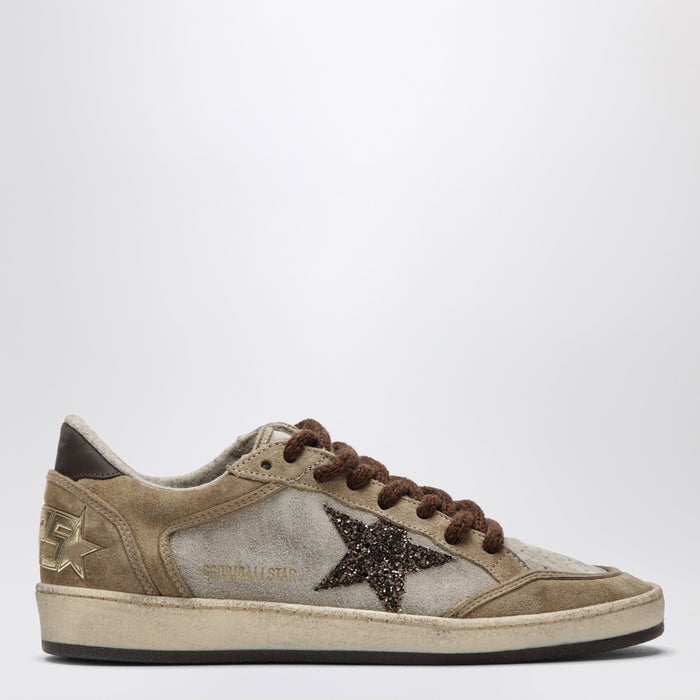 Golden Goose Ball-Star Beige/Brown Suede Sneakers