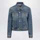 Golden Goose Blue Denim Jacket With Classic Collar And Logo Buttons