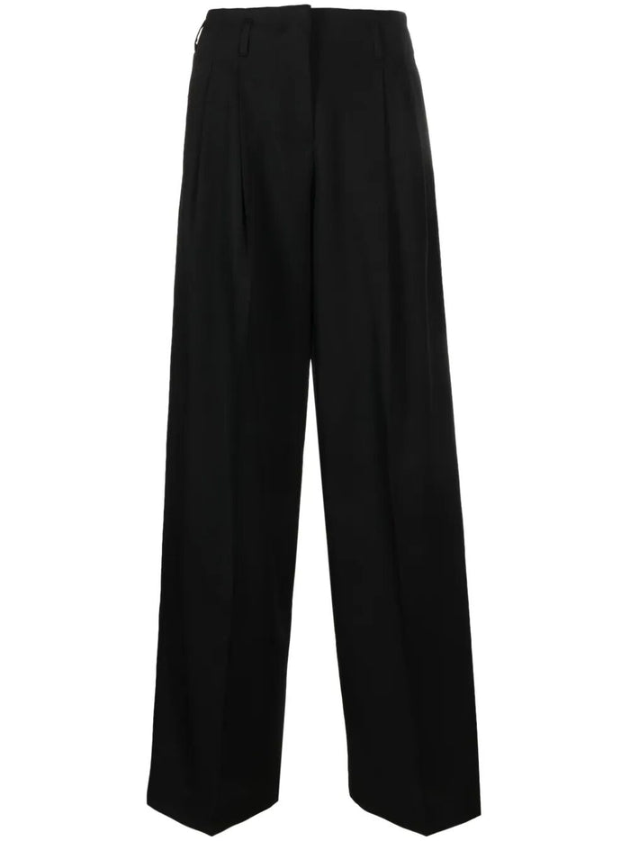Golden Goose "Golden W`S" Pant Wide Leg Light Dry Wool Gabardine