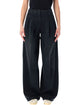 Golden Goose Flavia Black Denim Wide Camel Pants
