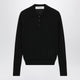 Golden Goose Black Virgin Wool Long-Sleeved Polo Shirt