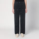 Golden Goose Wide Black Trousers In Denim